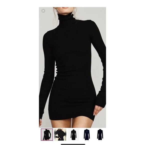 Rumored turtleneck mini dress women black XL NWT Long sleeve - Picture 1 of 7